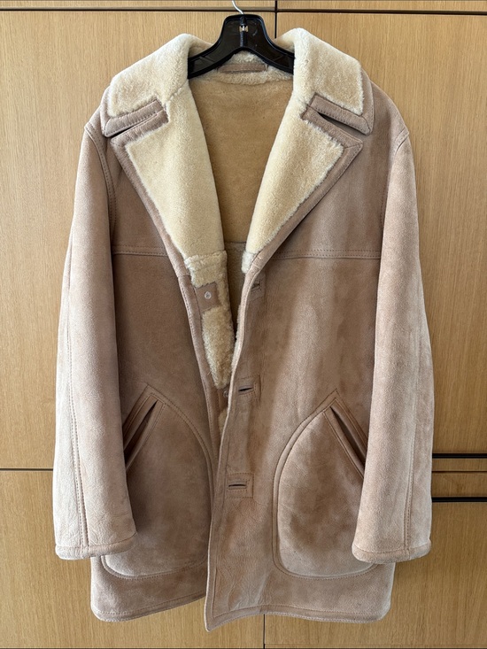 Sawyer Of Napa Other - Vintage Sawyer of Napa Shearling Rancher Coat Suede Leather Sheepskin Jacket